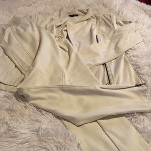 Soft suede pant set.